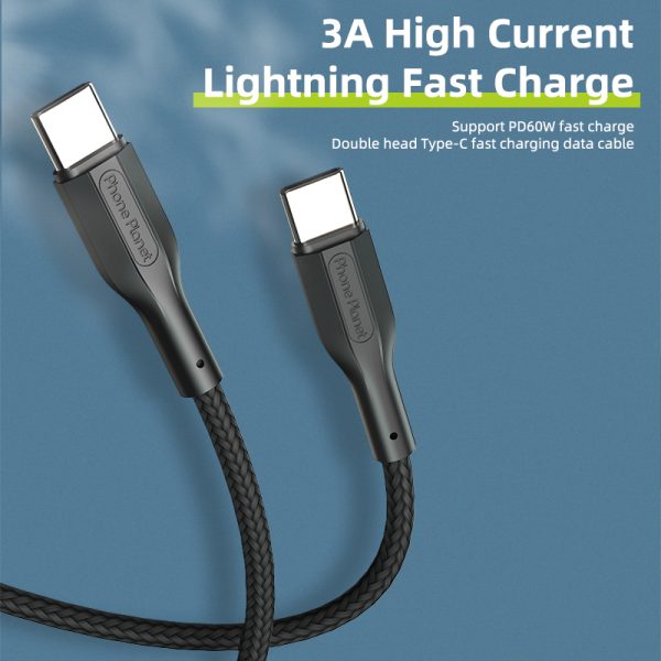 USB C to USB C Cable 1M Black