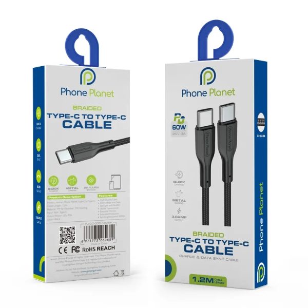 USB C to USB C Cable 1M Black