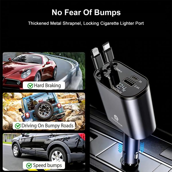 4 IN 1 Car Charger - 120 Watts
