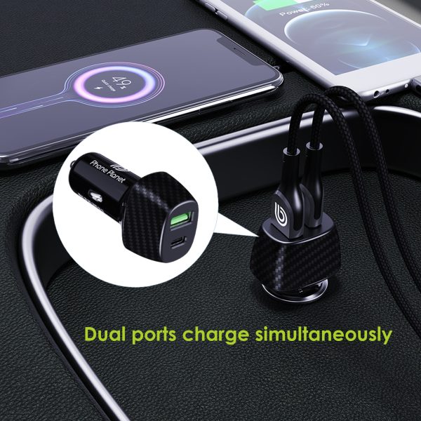 Car Fast Charging - 51W - 1C+1A