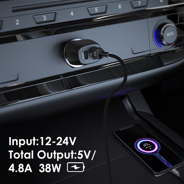 Car Fast Charging - 51W - 1C+1A
