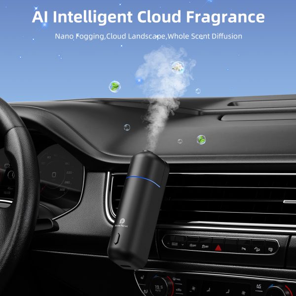 The Scentry mini car aroma diffuser (ultrasonic diffuser)with 6 scents