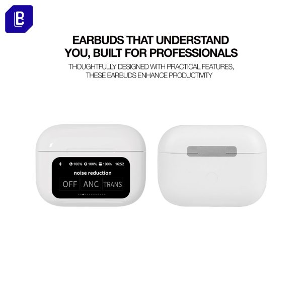 True Wireless Earbuds with charging case with LCD touch screen