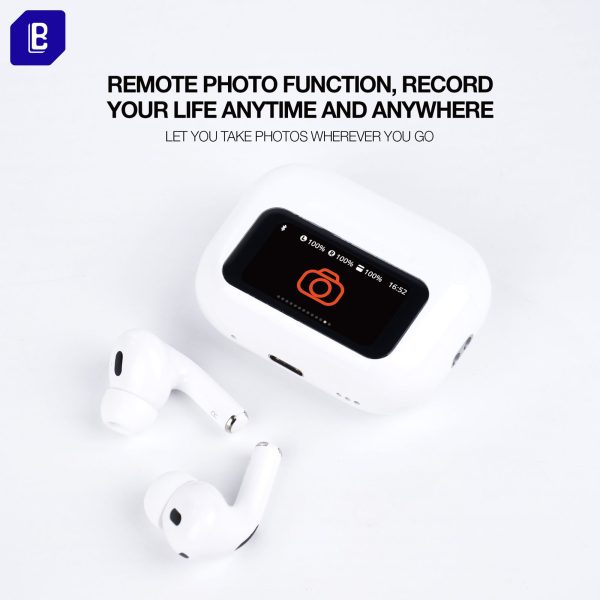 True Wireless Earbuds with charging case with LCD touch screen